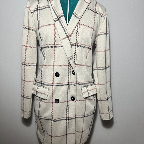 Medium Maurice's Plaid Double-Breasted Blazer Coat - Picture 2 of 5